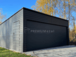 Fémgarázs 5,5m x 6m szekcionált kapuval ID 1