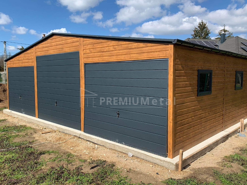 15 Fémgarázs PRÉMIUM 9m x 6m ID 5 - Image 1