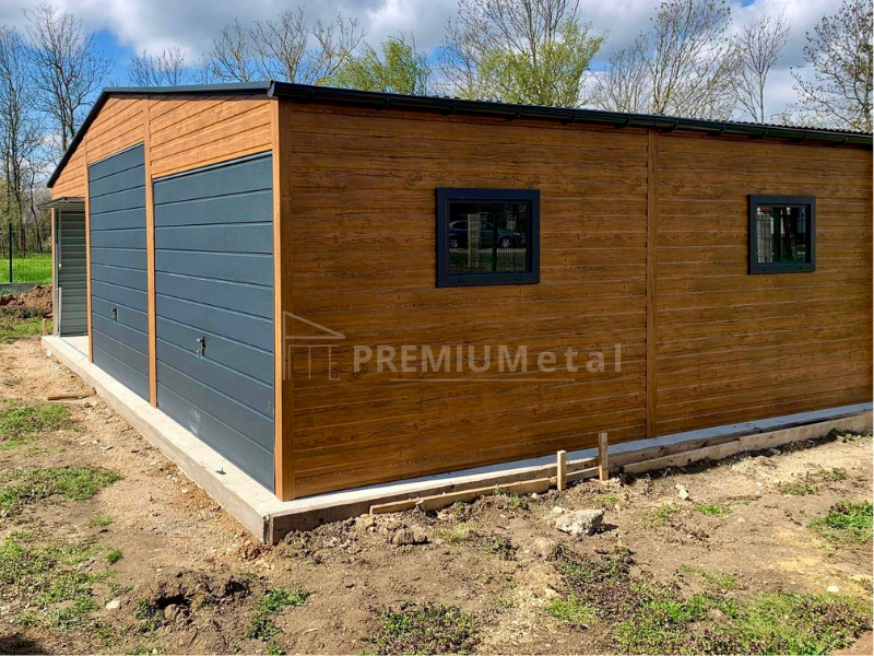 16 Fémgarázs PRÉMIUM 9m x 6m ID 5 - Image 2