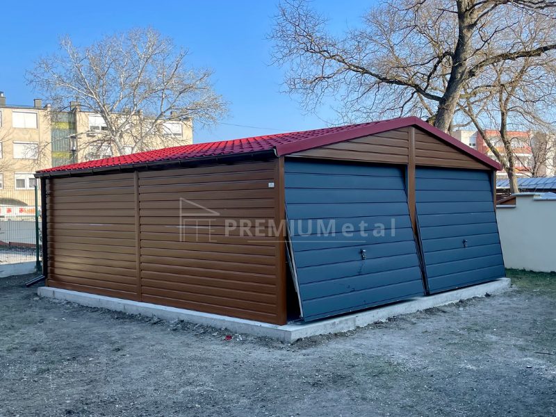 23 Fémgarázs PRÉMIUM 6m x 5m ID 7 - Image 1