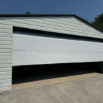 Fémgarázs 6m x 6m szekcionált kapuval ID 2