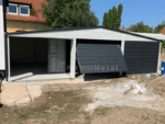 Fémgarázs PRÉMIUM 6m x 5m + 3m x 5m oldalsó rész ID 20 - Image 2