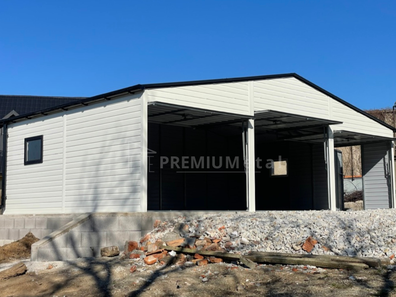 86 Fémgarázs PRÉMIUM 9m x 6m ID 26 - Image 2