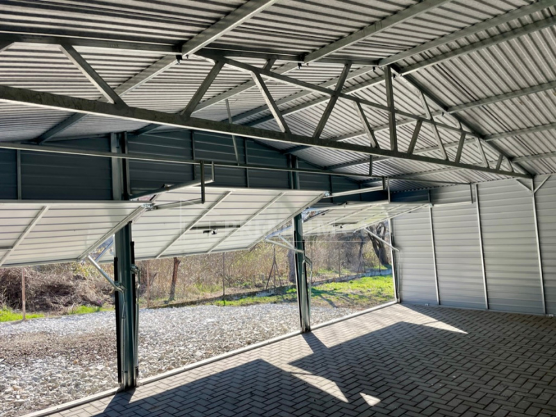 87 Fémgarázs PRÉMIUM 9m x 6m ID 26 - Image 3